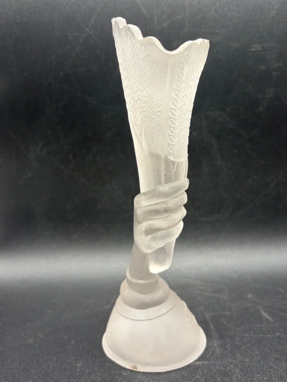 Victorian Antique 1876 Centennial Worlds Fair Souvenir EAPG Glass Hand Vase
